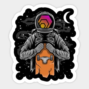 Astronaut Skate HEX Coin To The Moon Crypto Token Cryptocurrency Wallet Birthday Gift For Men Women Kids Sticker